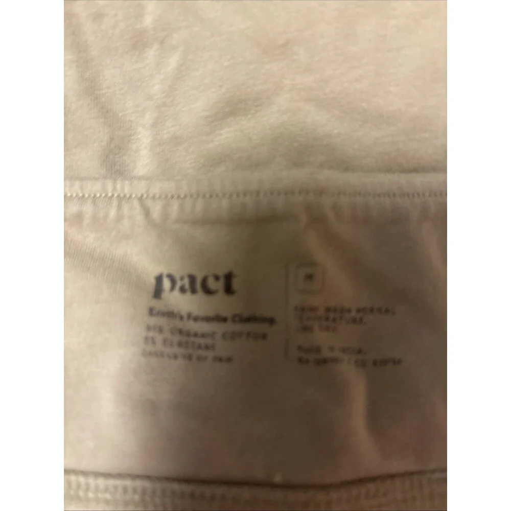 Pact Women's Organic Sustainable Cotton Lace Trim Bralette Beige Nude Comfy Sz M